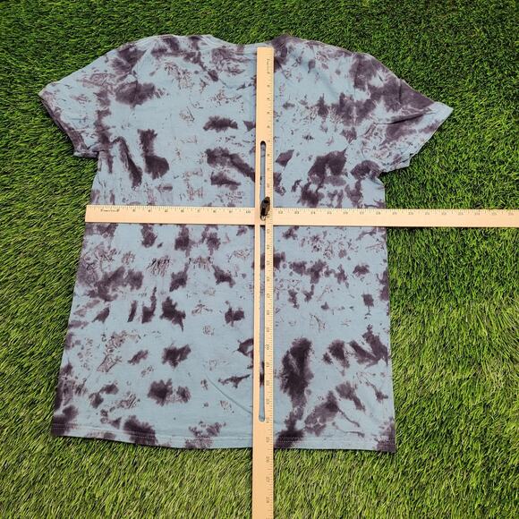 ACDC Lightning Shirt Womens Small 18x25 Blue Black Tie-Dye - Picture 3 of 11